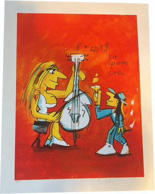 UDO LINDENBERG: Sie spielte Cello (Grafik) EA