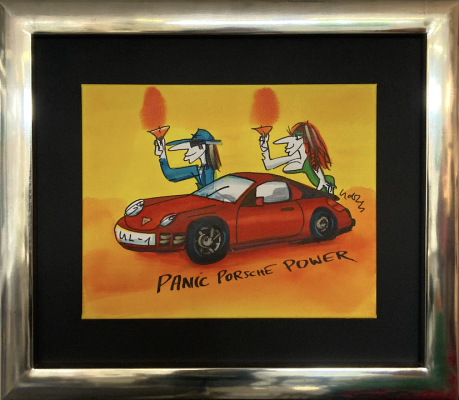 UDO LINDENBERG: Panic Porsche Power - ORIGINAL auf Leinwand