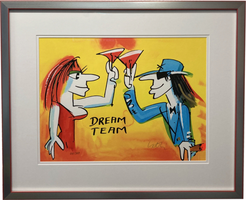 UDO LINDENBERG: Dreamteam (quer) Rahmen silber/rot