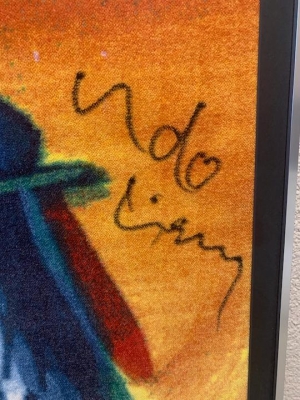 UDO LINDENBERG: Handsignierter Teppich, gerahmt