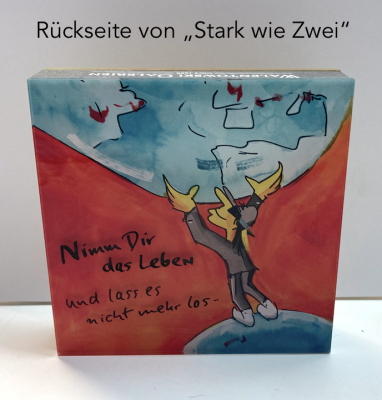 Acrylfigur "Stark wie zwei" Rückseite
