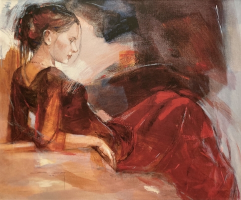 CHRISTINE COMYN: Lady in red
