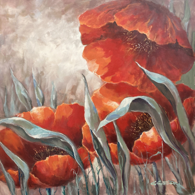 GÜNTHER GEORG BURR: Mohnblumenblüten