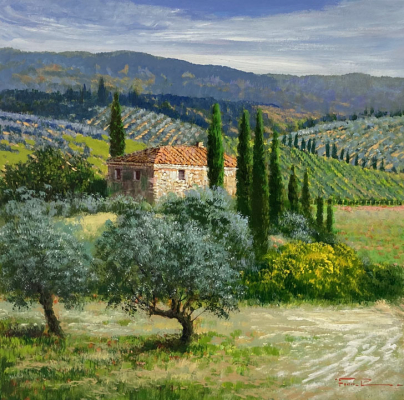 RAFFAELE FIORE: Haus in der Toskana - Original