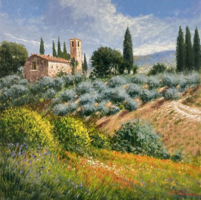 RAFFAELE FIORE: Kapelle in der Toskana - Original