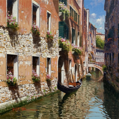RAFFAELE FIORE: Venedig, Wasser in Türkis - Original