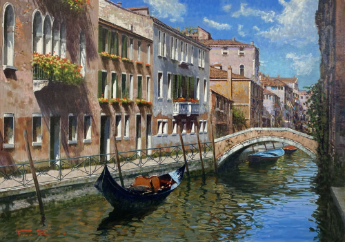 RAFFAELE FIORE: Venezianische Ruhe - Original