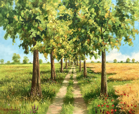GÜNTHER FRÜHMESSER: Allee am Weizenfeld