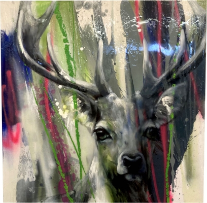 ILONA GRISS-SCHWÄRZLER: Deer vivid (glanz)