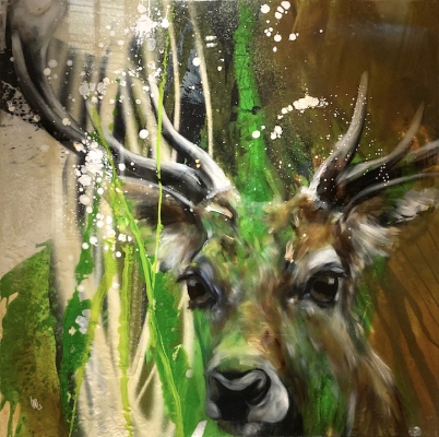 ILONA GRISS-SCHWÄRZLER: Deer green