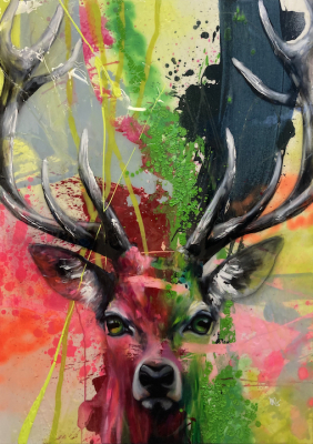 ILONA GRISS-SCHWÄRZLER: Deer vivid - glanz