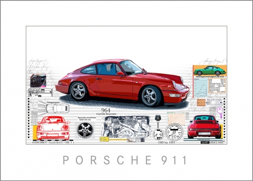 LESLIE G. HUNT: Porsche 911 rot