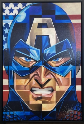 TIM ROGERSON: Captain America - gerahmt