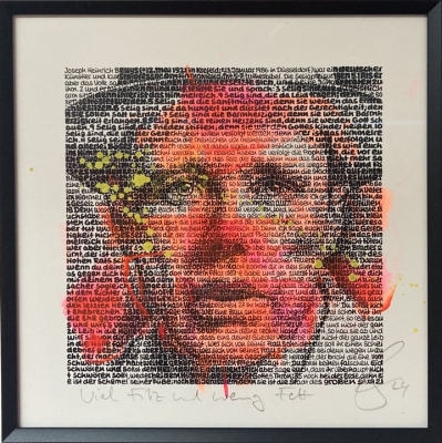 SAXA: Viel Filz und wenig Fett (Joseph Beuys) - Mini - Overpainting