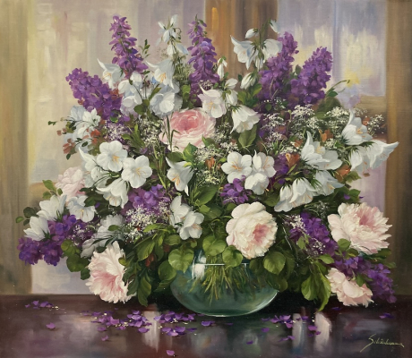 HEINZ SCHÖLNHAMMER: Blumenpracht - Original