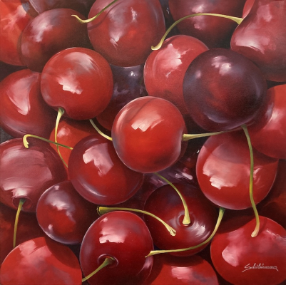 HEINZ SCHÖLNHAMMER: Kirschen - Original