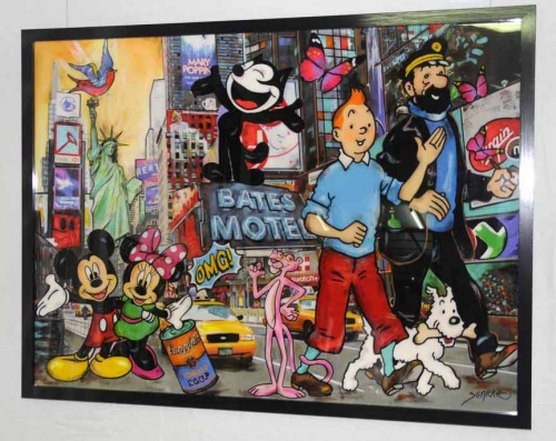 Preview: mit schwarzem Holzrahmen