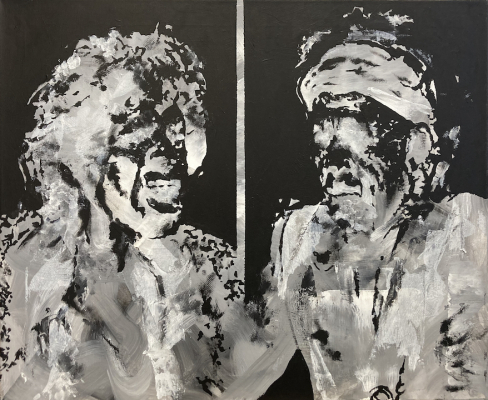 MARTIN GEORG SONNLEITNER: Jagger and Richards BW (Unikat)