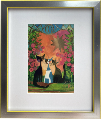 Rosina Wachtmeister: Mini-Print No. 6 silber/gelb