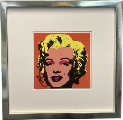 ANDY WARHOL: Marilyn Invitation orange, 1981