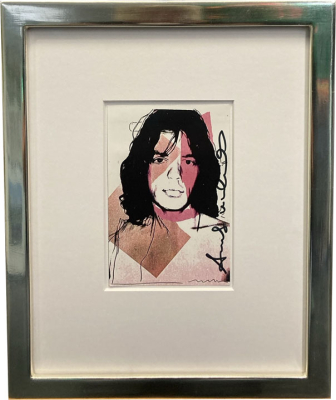 ANDY WARHOL: Mick Jagger 6, Invitation Card, 1975