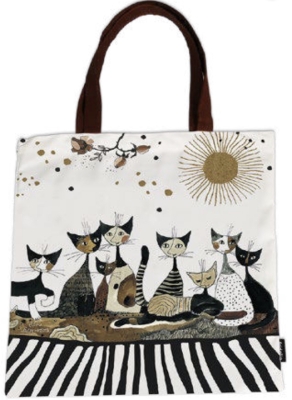 ROSINA WACHTMEISTER: Stofftasche - Cats sepia