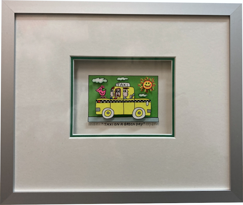 James Rizzi: TAXI ON A GREEN DAY - Kunstgalerie, Originale, Bilder