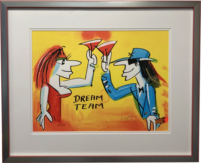 UDO LINDENBERG: Dreamteam (quer) Rahmen silber/rot