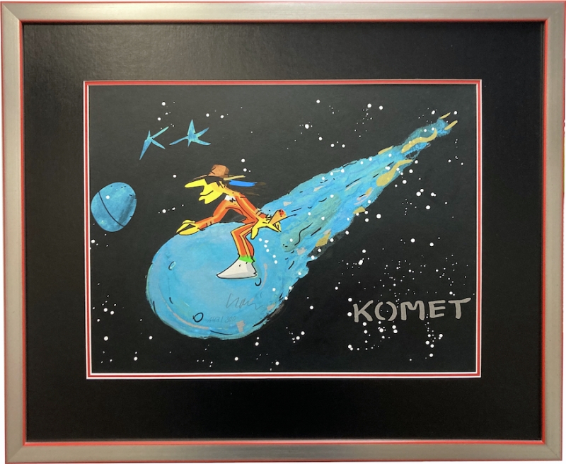 UDO LINDENBERG: Komet (Rahmen silber/rot)