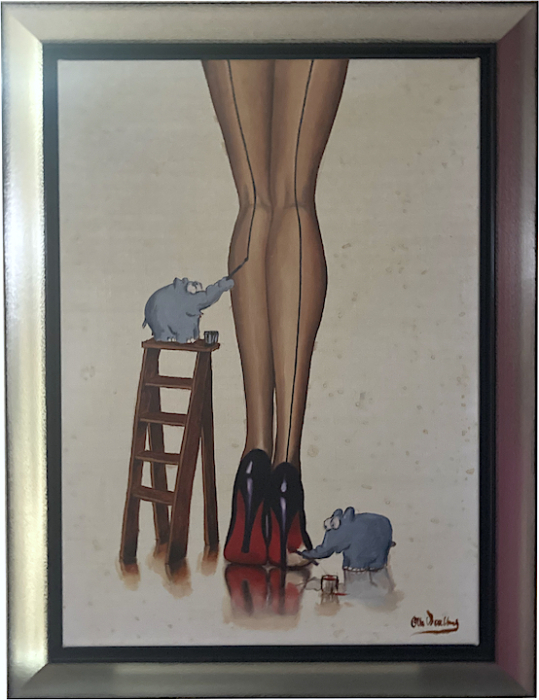 OTTO WAALKES: Auf dem Strich II (ORIGINAL)