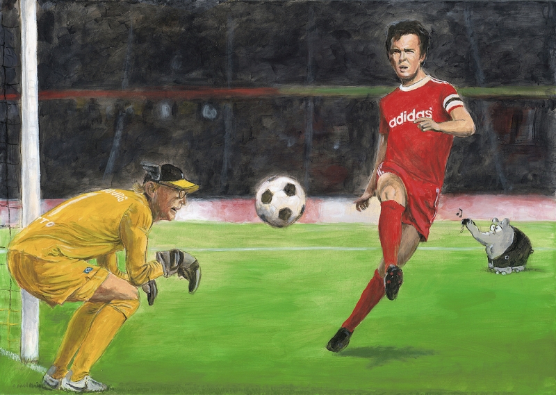 Der Kaiser und sein Hofnarr (ungerahmt)