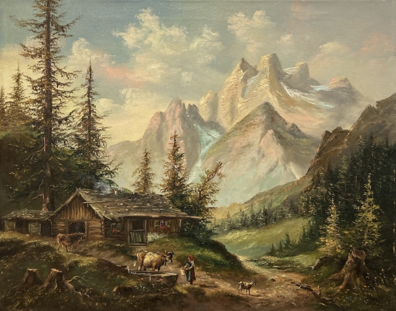 WERNER ZAPF: Almhütte (Original)