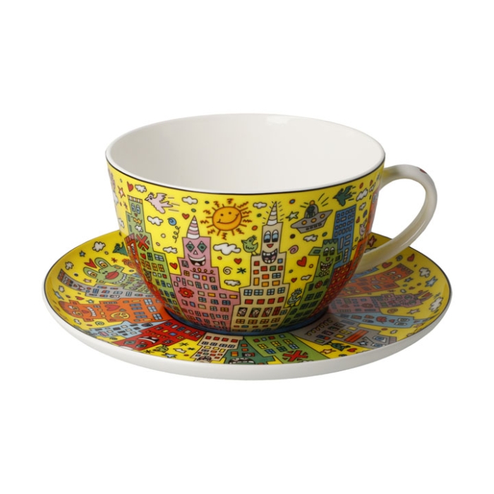 JAMES RIZZI: Milchkaffeetasse "My New York City Sunset"