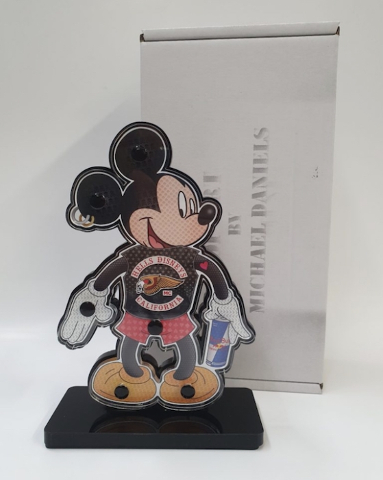 MICHAEL DANIELS: Acrylic Sculpture "Hells Mickey"