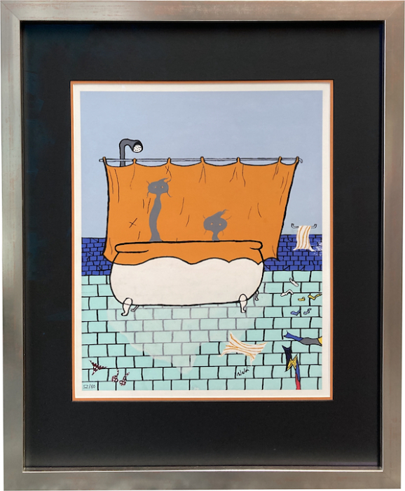 WALTER "WALDI" LEHNERTZ: Die Badewanne, Grafik