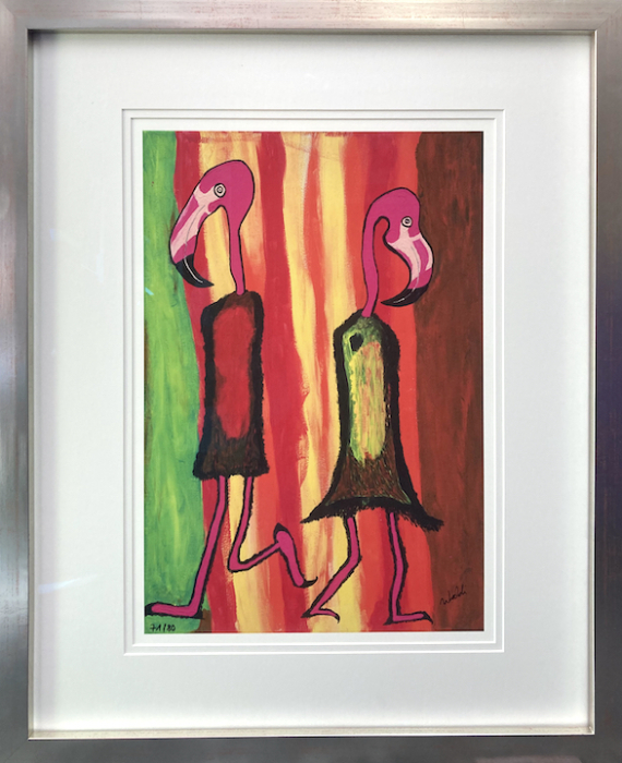 WALTER "WALDI" LEHNERTZ: Old Flamingos, Grafik