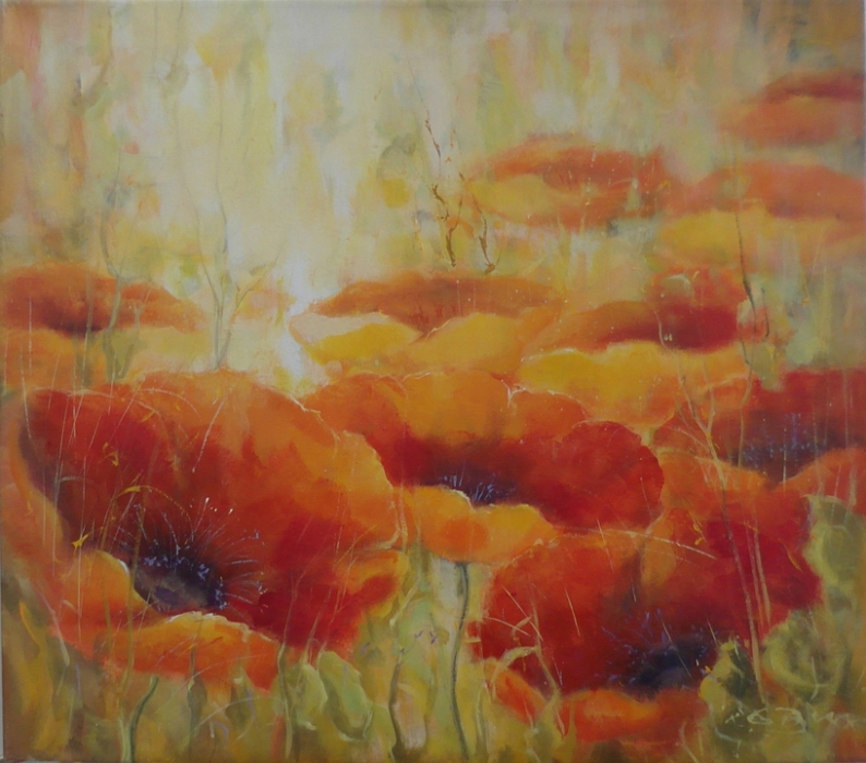 GÜNTHER GEORG BURR: Mohnblumen 4