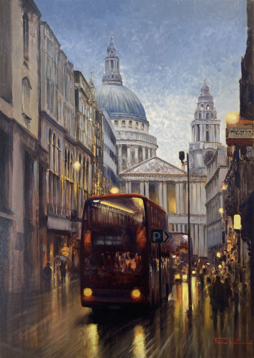 RAFFAELE FIORE: Bus in London - Original