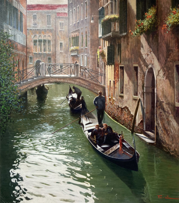 RAFFAELE FIORE: Venedig, Gondoliere - Original