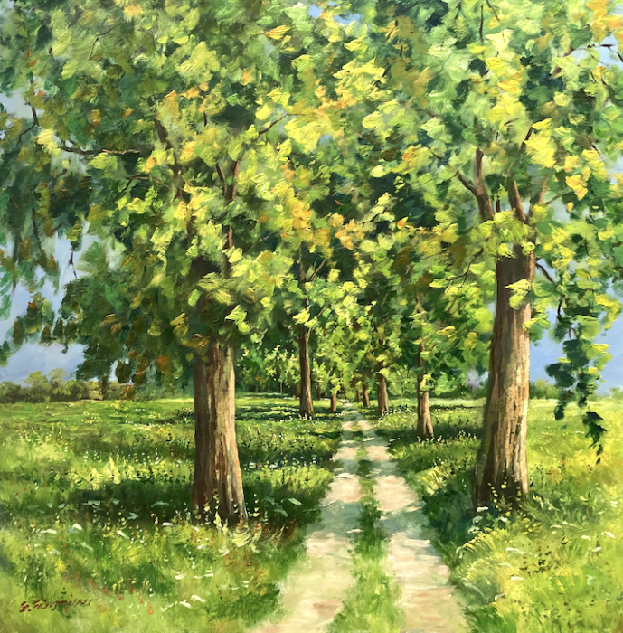 GÜNTHER FRÜHMESSER: Allee im Sonnenschein