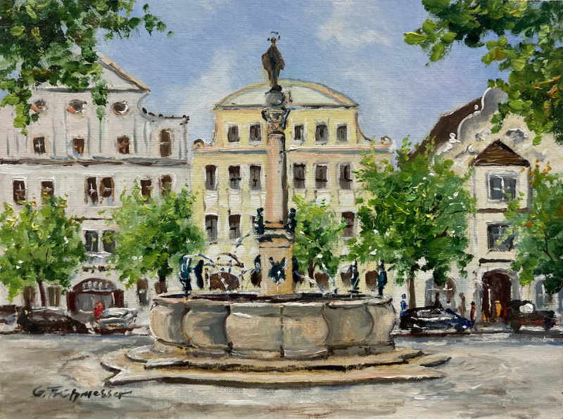 GÜNTHER FRÜHMESSER: Karlsplatz, Neuburg an der Donau