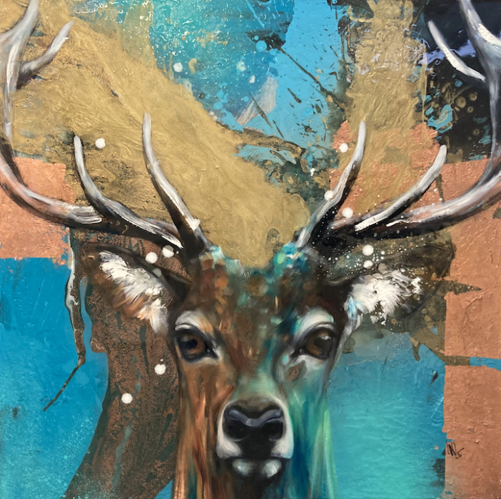 ILONA GRISS-SCHWÄRZLER: Deer gold - glanz