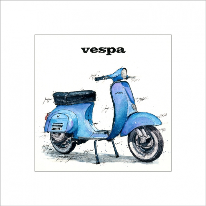 LESLIE G. HUNT: Vespa (blau) 50 S - 1985