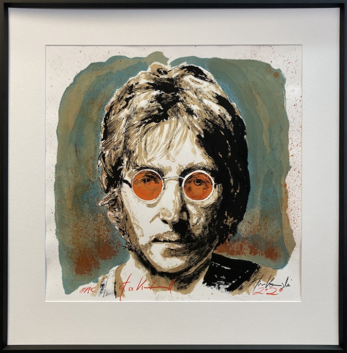 John Lennon mit Rahmen