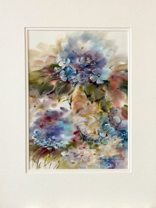 ILSA KLINGELHÖFER: Blumen blau