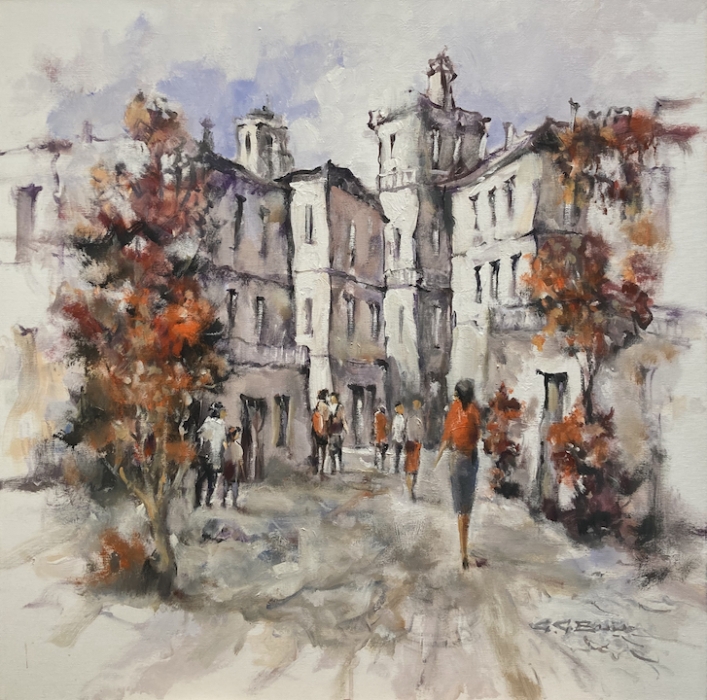 GÜNTHER GEORG BURR: Spuren in orange