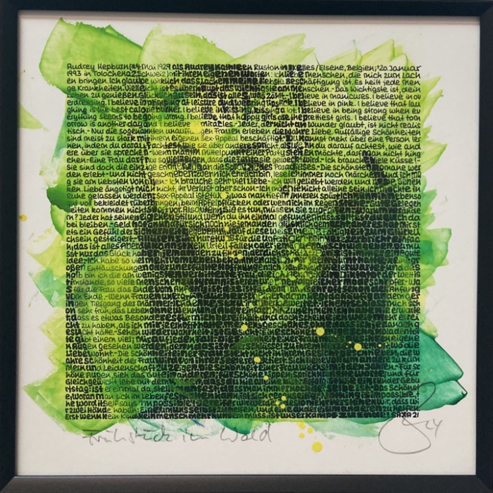 SAXA: Frühstück im Wald (Audrey Hepburn III) - Mini - Overpainting