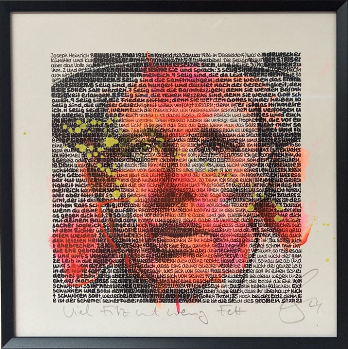 SAXA: Viel Filz und wenig Fett (Joseph Beuys) - Mini - Overpainting