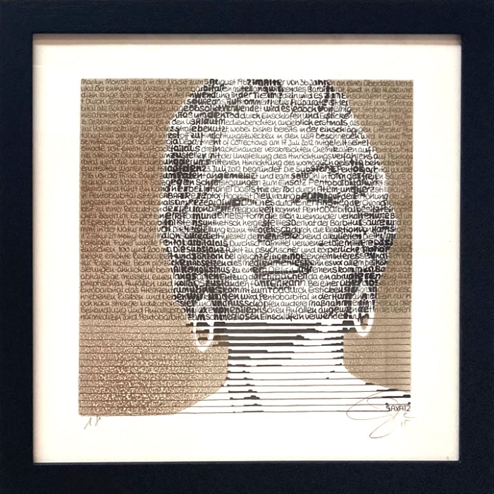 SAXA: Marilyn Monroe Gold - Mini - Overpainting