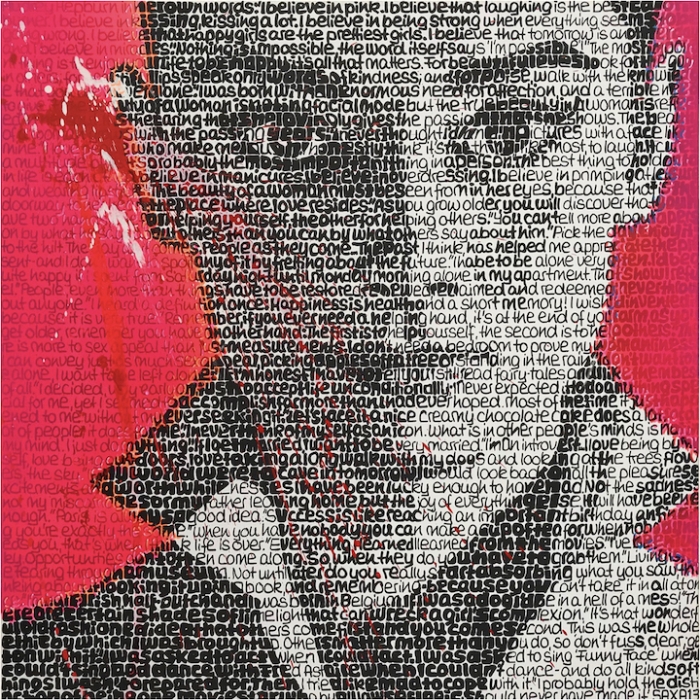 SAXA: I believe in red (Audrey Hepburn) - Overpainting